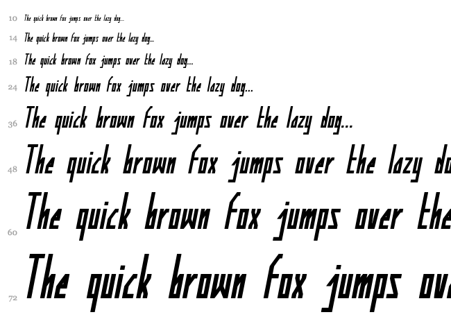 Human Alter Ego font waterfall